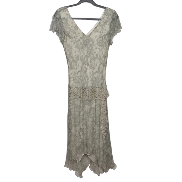 Jonathan Martin Studio Floral Silk Dress Womens 12 Spring Floral Easter - Picture 5 of 6